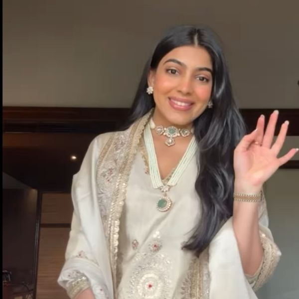 Pashmina Red Pendant SP Necklace Set