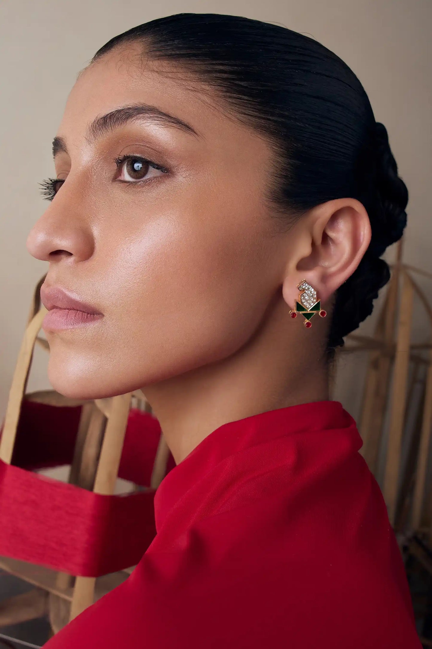 Vanika Polki Meenakari Earrings