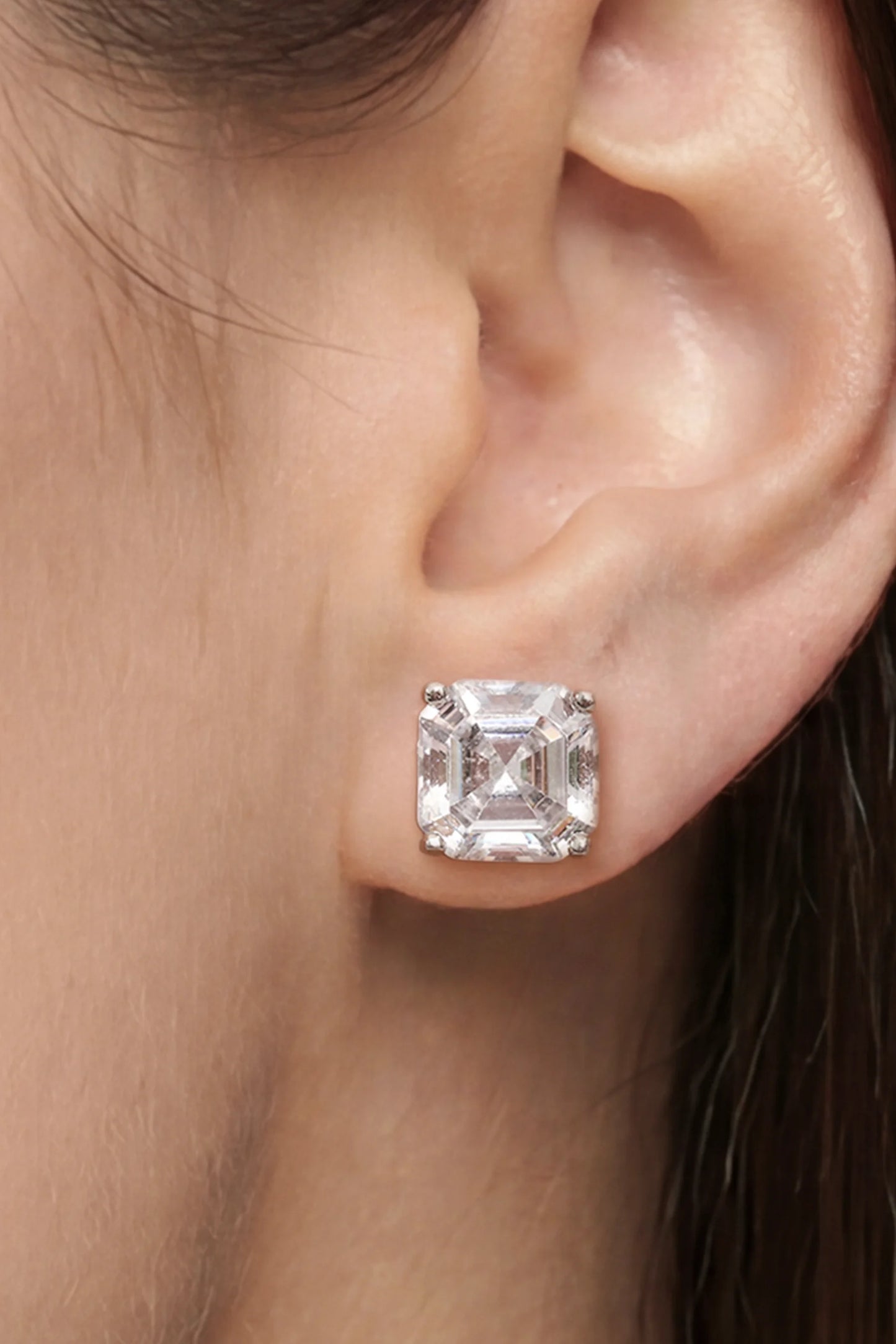 3 AM - Cushion Solitaire Cygnet Diamond Studs