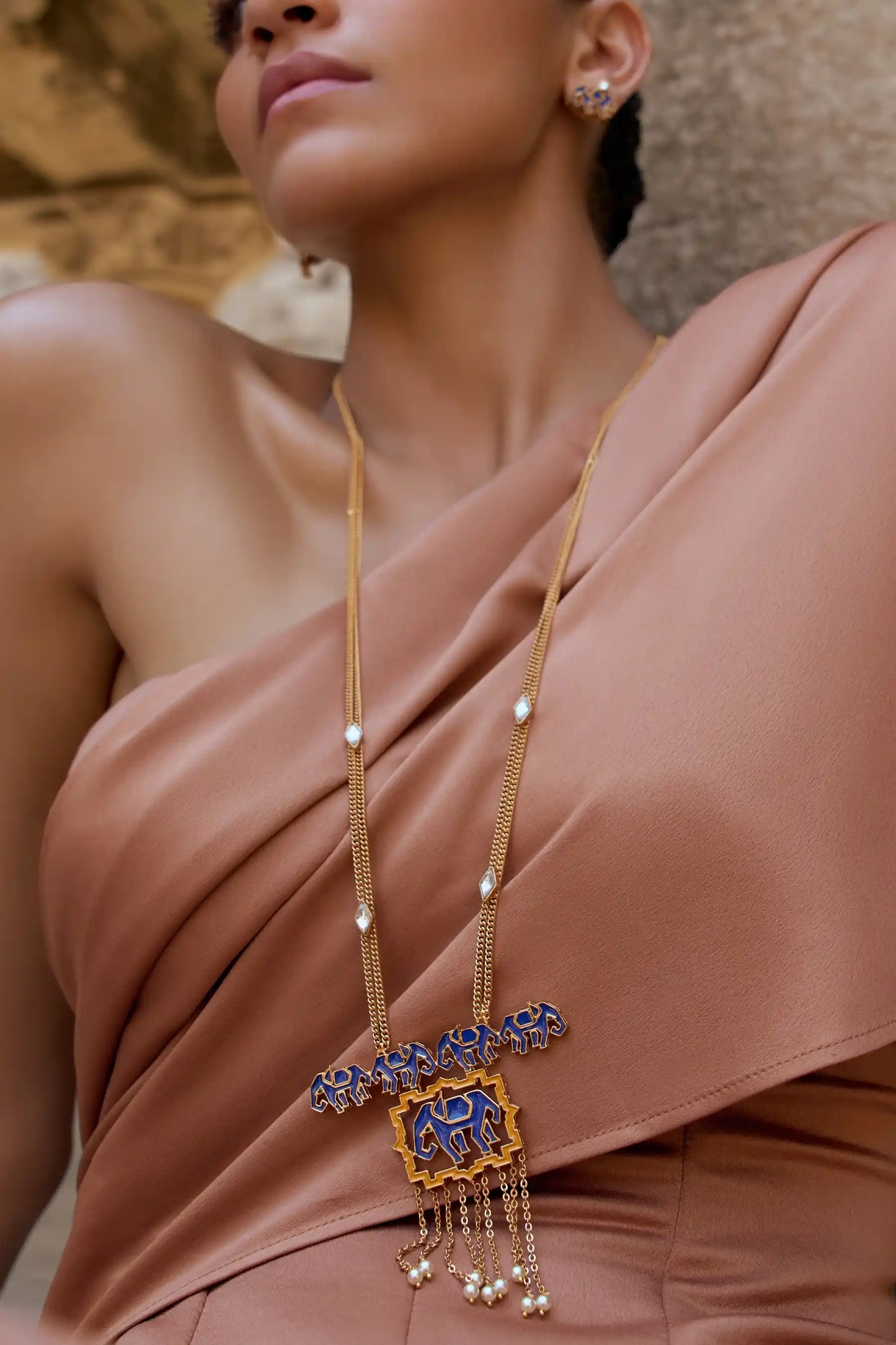Neelima Polki Meenakari Jewellery Set