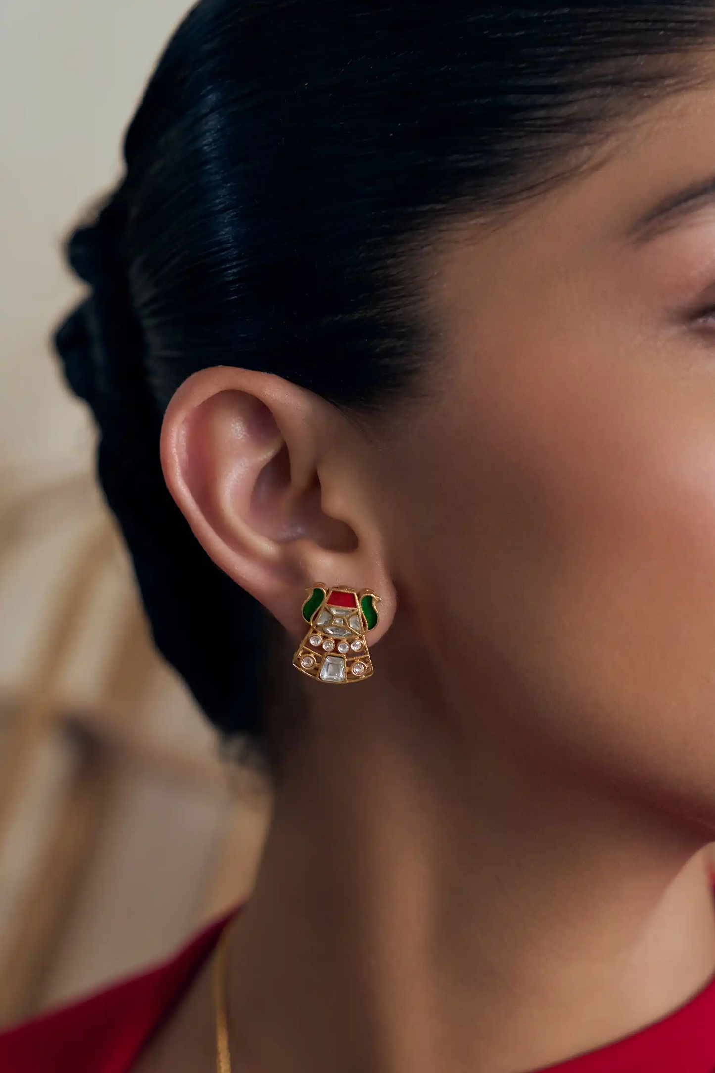 Vaani Polki Meenakari Pendant Set