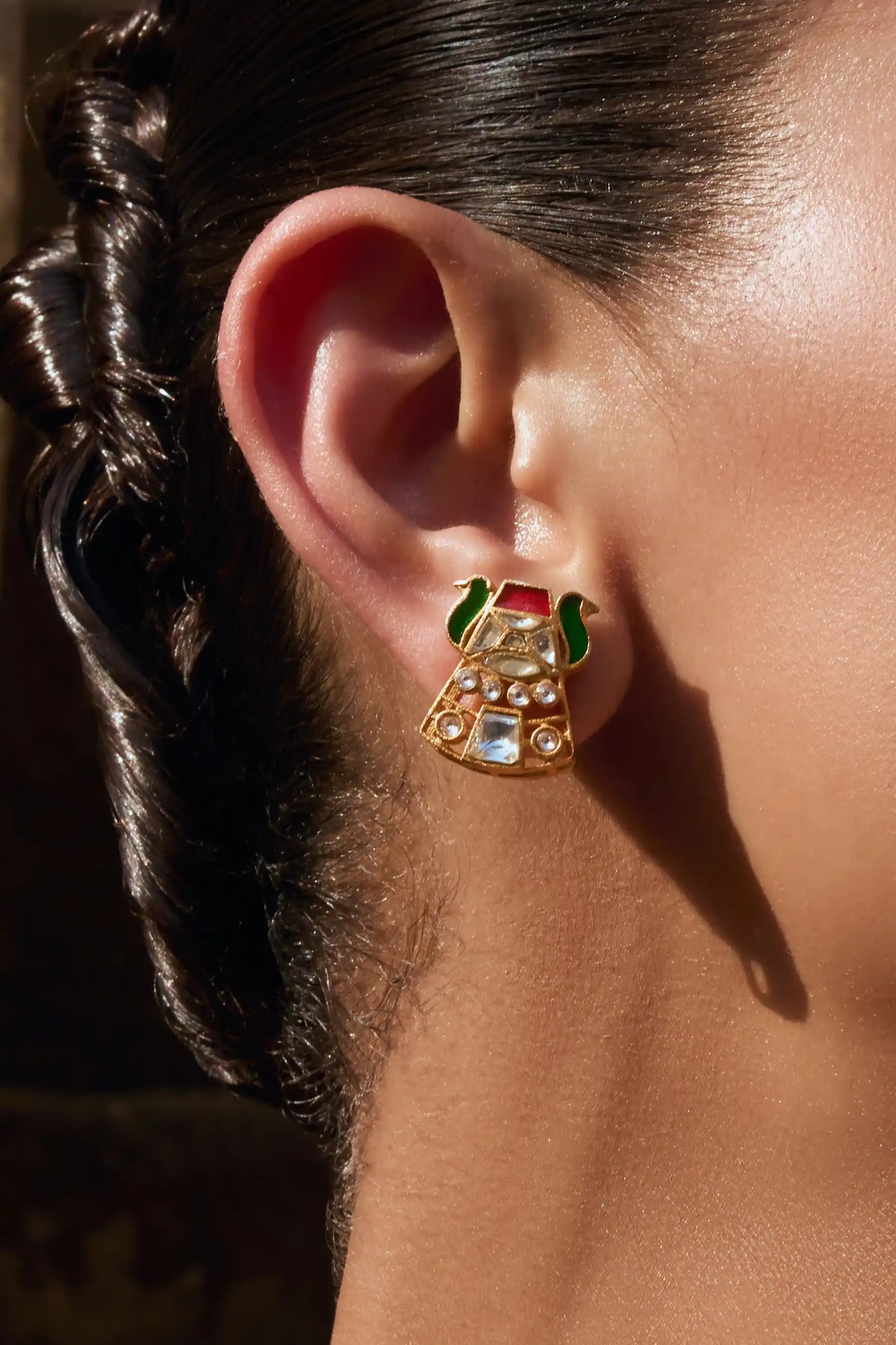 Vaidehi Polki Meenakari Pendant Set