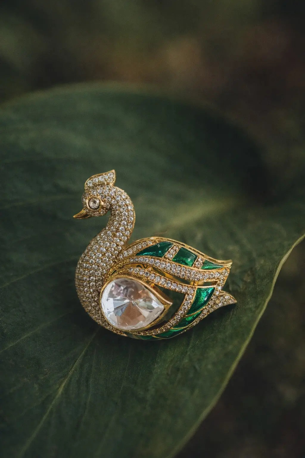 The Swan Curve Brooch