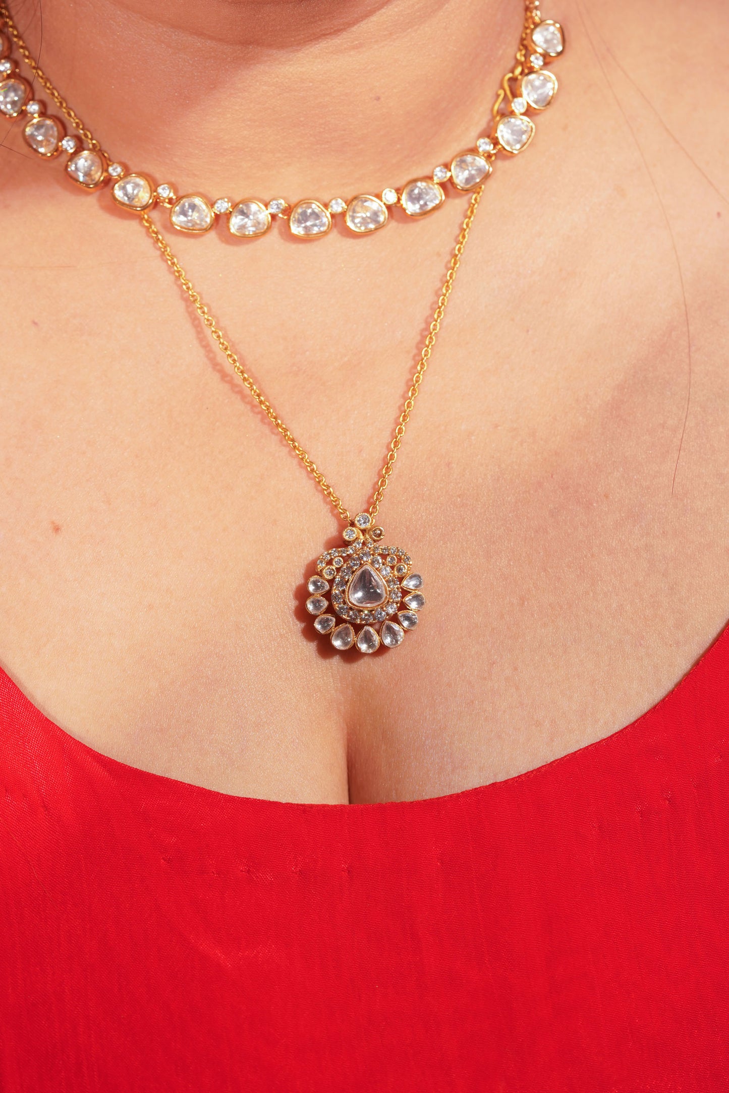 Chandrika Polki Pendant Necklace Set