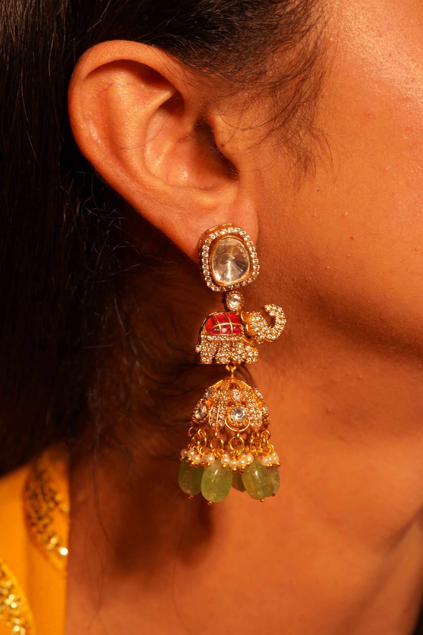 Polki Pearl Classic Earrings