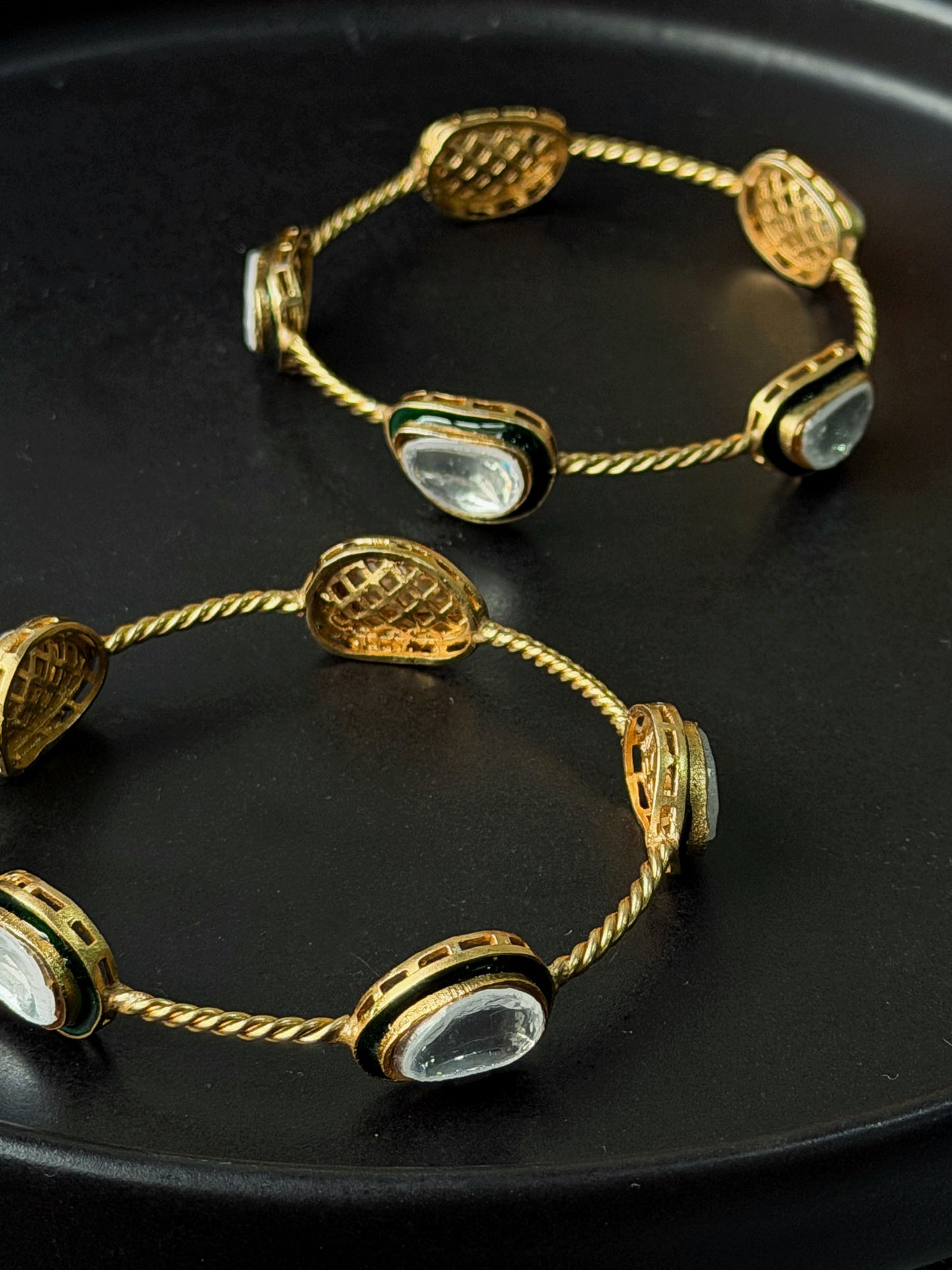 OMIRA POLKI SP BANGLE SET