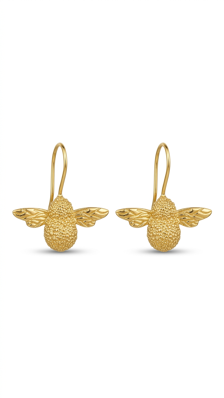 Honeybee Muse Sculptural Drop Earrings