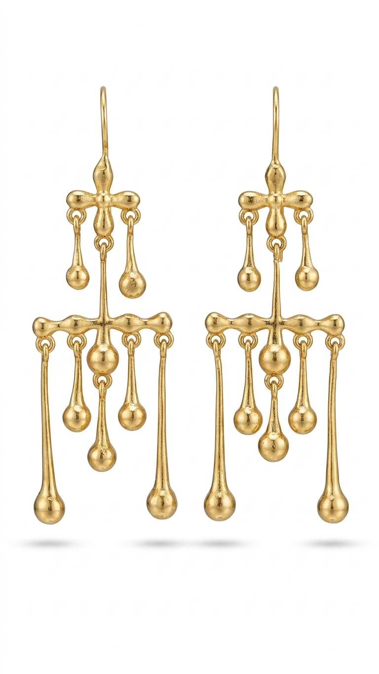 Droplet Multi-Tier Statement Earrings