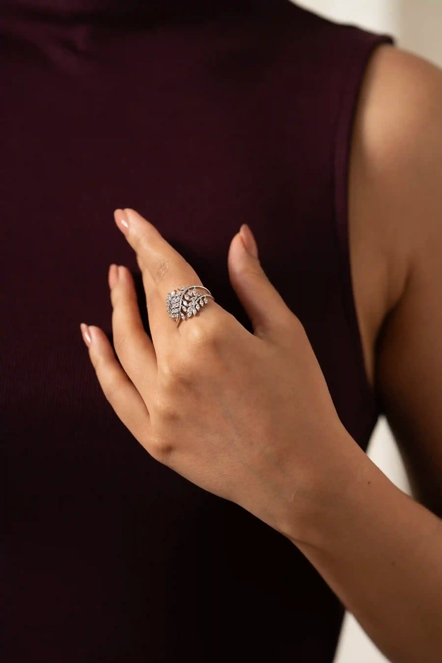 Pear Diamond Nest Ring