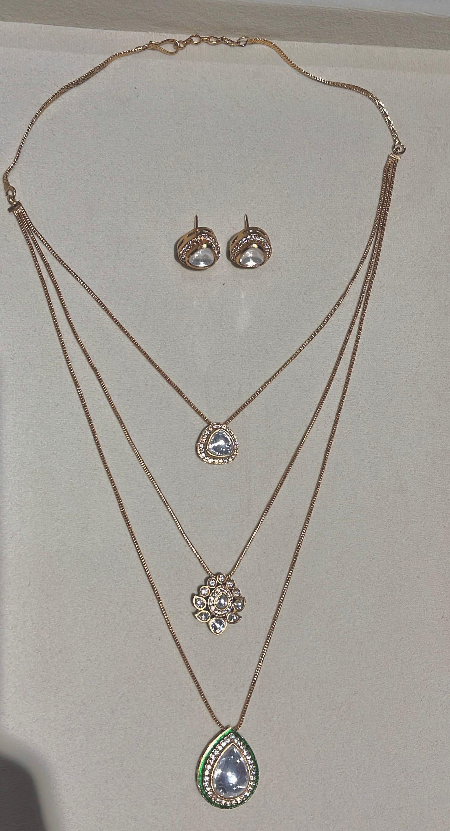 Omisha Pearl Pendant SP Necklace Set