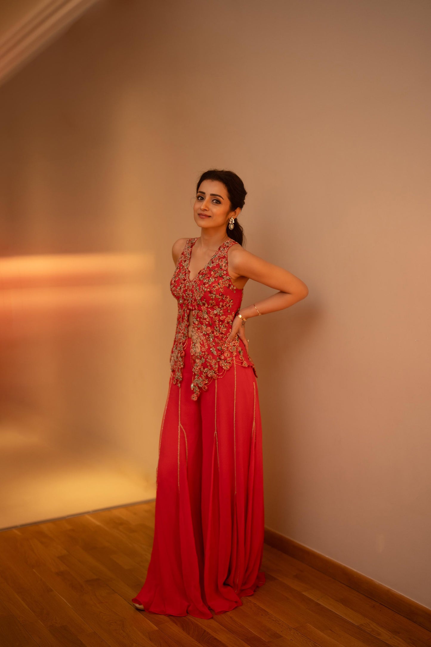 Preeti Mystic Green SP Polki Earrings