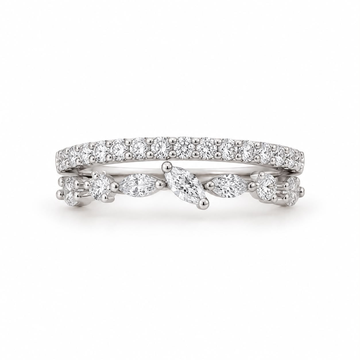 Celestial Marquise Adjustable Diamond Stack Ring
