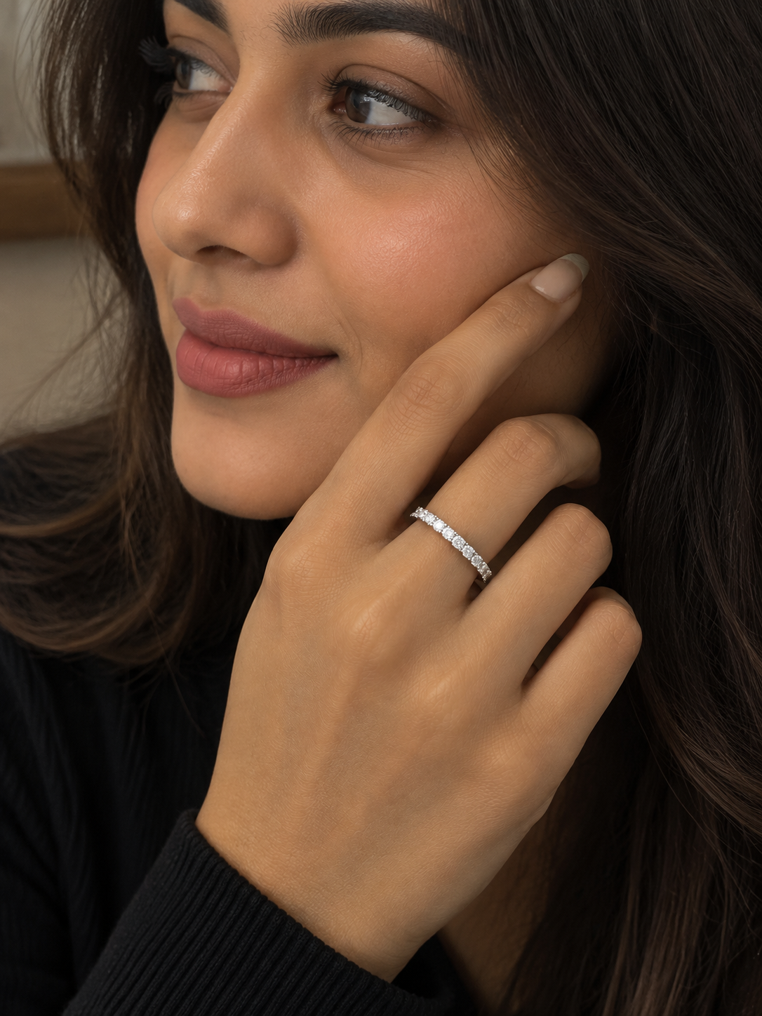 Luna Radiance Eternity Band Ring