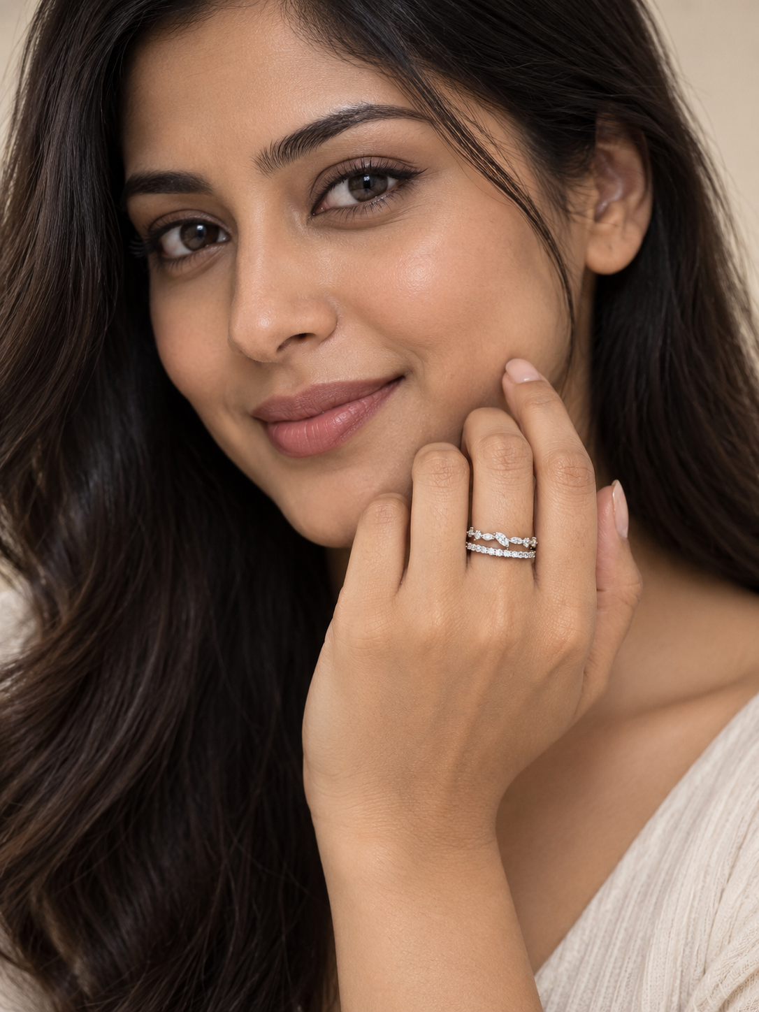 Celestial Marquise Adjustable Diamond Stack Ring Gift Box