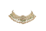 Farin Gold-Toned Crescent SP Polki Necklace Set