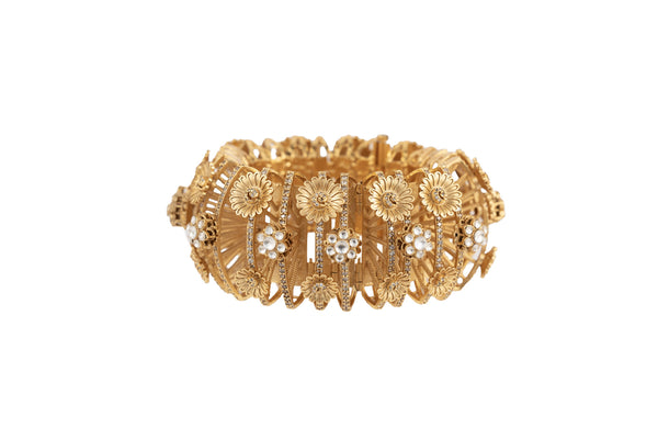 Lisha Sunburst Gold SP Polki Bracelet