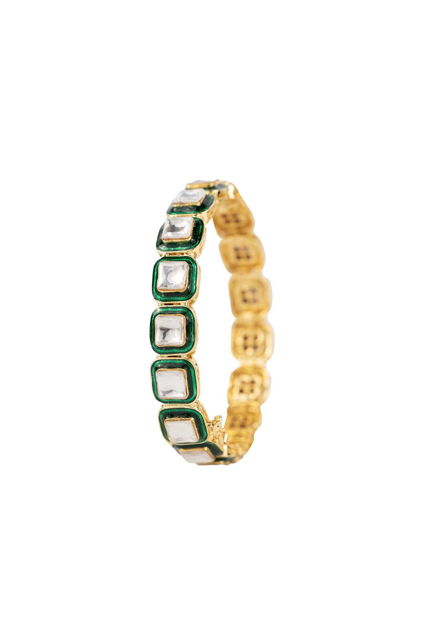 Hethvi Emerald Kundan SP Bangles