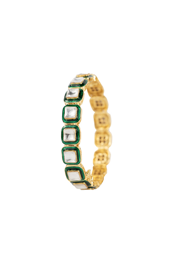 Hethvi Emerald Kundan SP Bangles