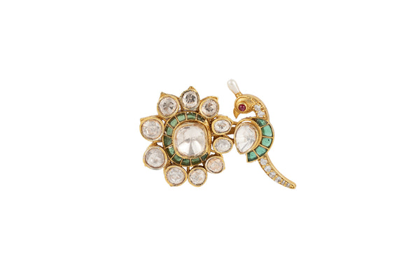 Hridya Emerald Kundan SP Ring