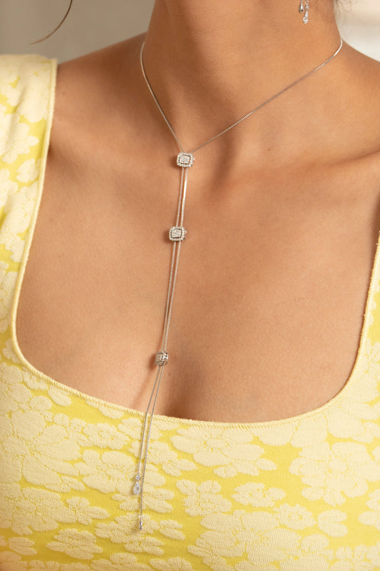 Celeste Radiant Diamond Necklace Set