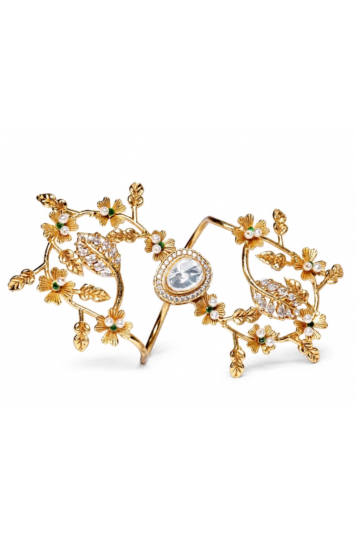 Vanya Sacred Vine Polki Full Hand Ring