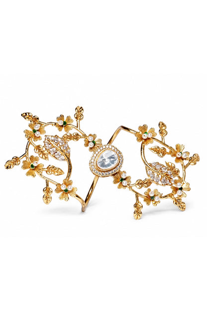 Vanya Sacred Vine Polki Full Hand Ring