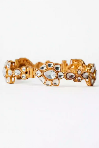 Anu Floral Polki Teardrop Bracelet