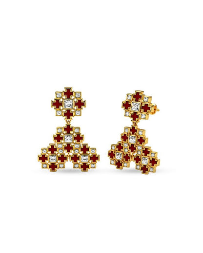 Reeti Polki Meenakari Chandelier Earrings