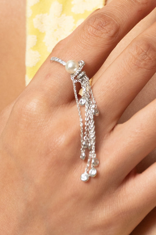 Marquise Yellow Pearl Ring