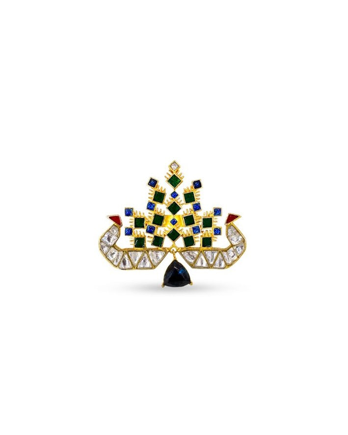 Leela Polki Meenakari Pendant