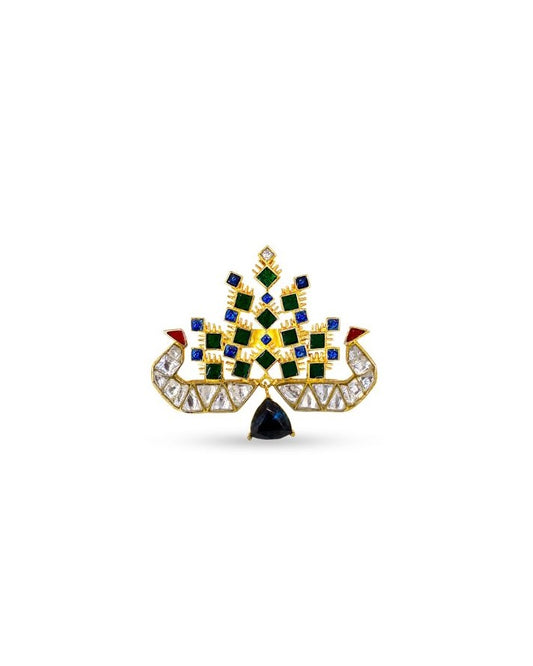 Leela Polki Meenakari Pendant