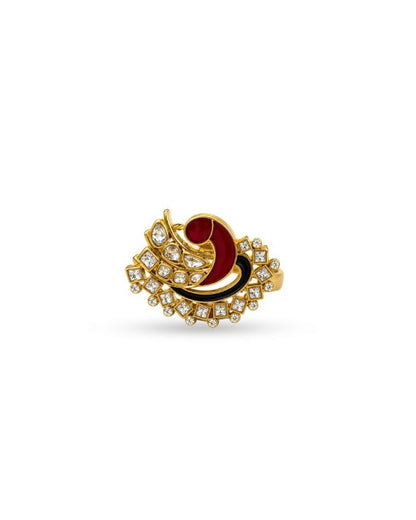 Rajeshwari Polki Meenakari Statement Ring