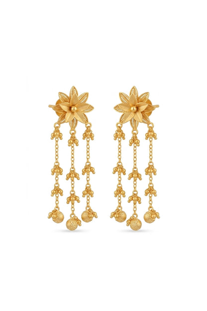 Rima Golden Rain Tassel Drop Earrings