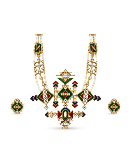 Rajvanshi Polki Meenakari Jewellery Set