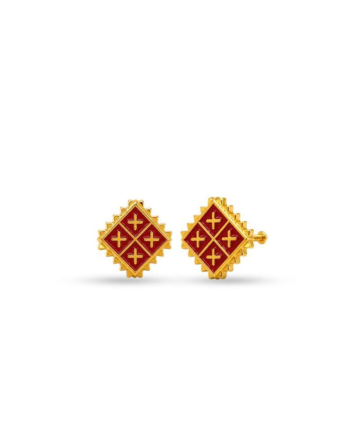 Sitara Polki Meenakari Studs