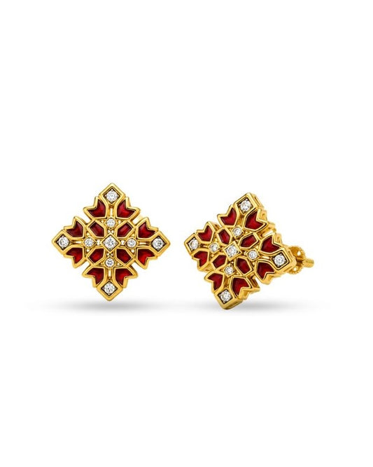 Naksha Polki Meenakari Studs