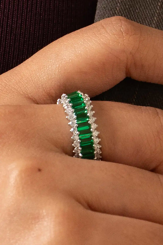 Emerald Baguette Eternity Band