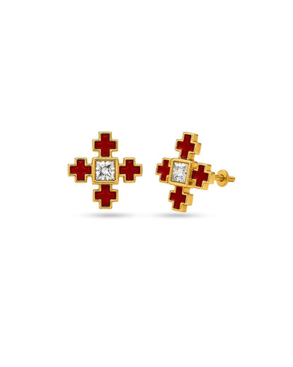 Rang Polki Meenakari Studs