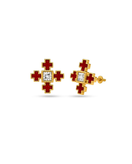 Rang Polki Meenakari Studs