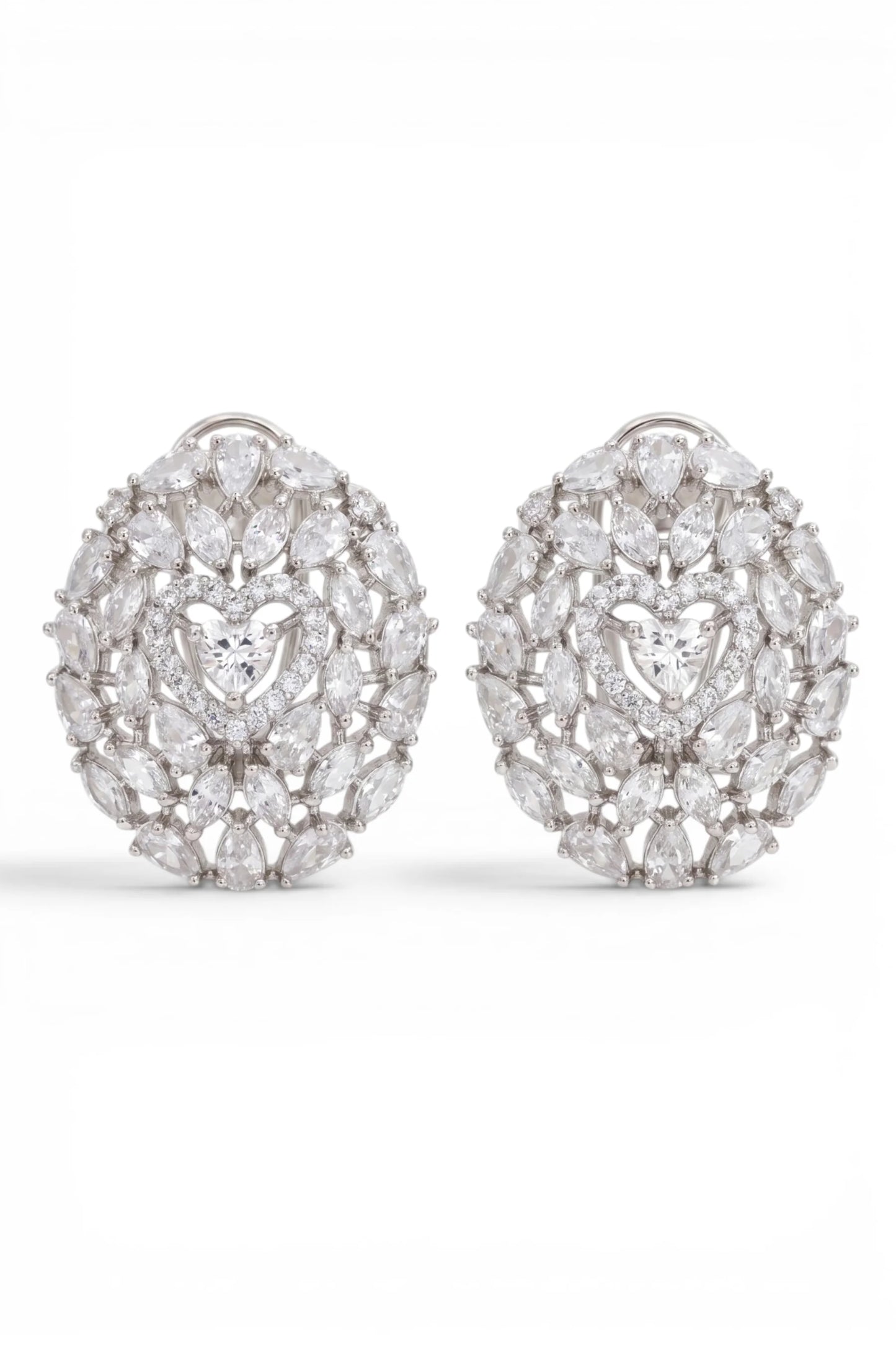 5 PM - Amber Heart Cygnet Diamond Studs