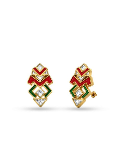 Manjari Polki Meenakari Earrings