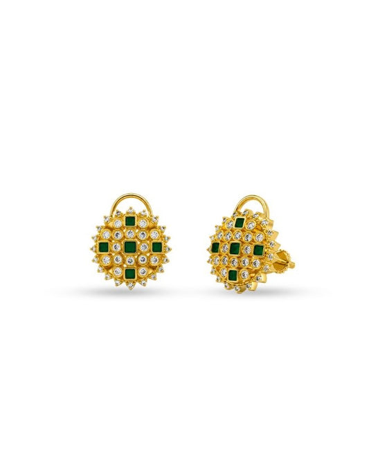 Mira Polki Meenakari Studs