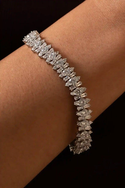 Floral Cluster Tennis Bracelet