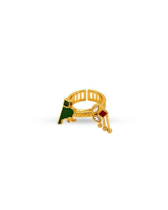 Nayantara Polki Meenakari Statement Ring