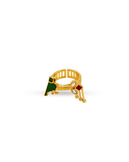 Nayantara Polki Meenakari Statement Ring