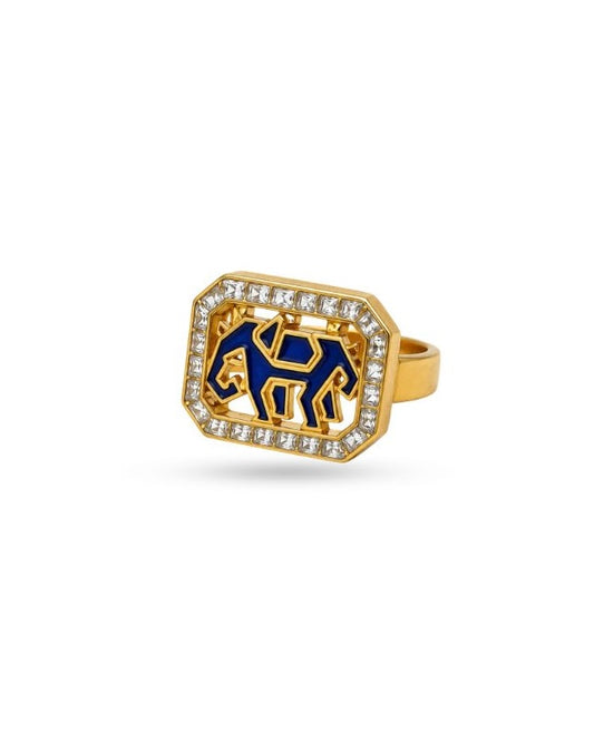 Ashvika Polki Meenakari Statement Ring