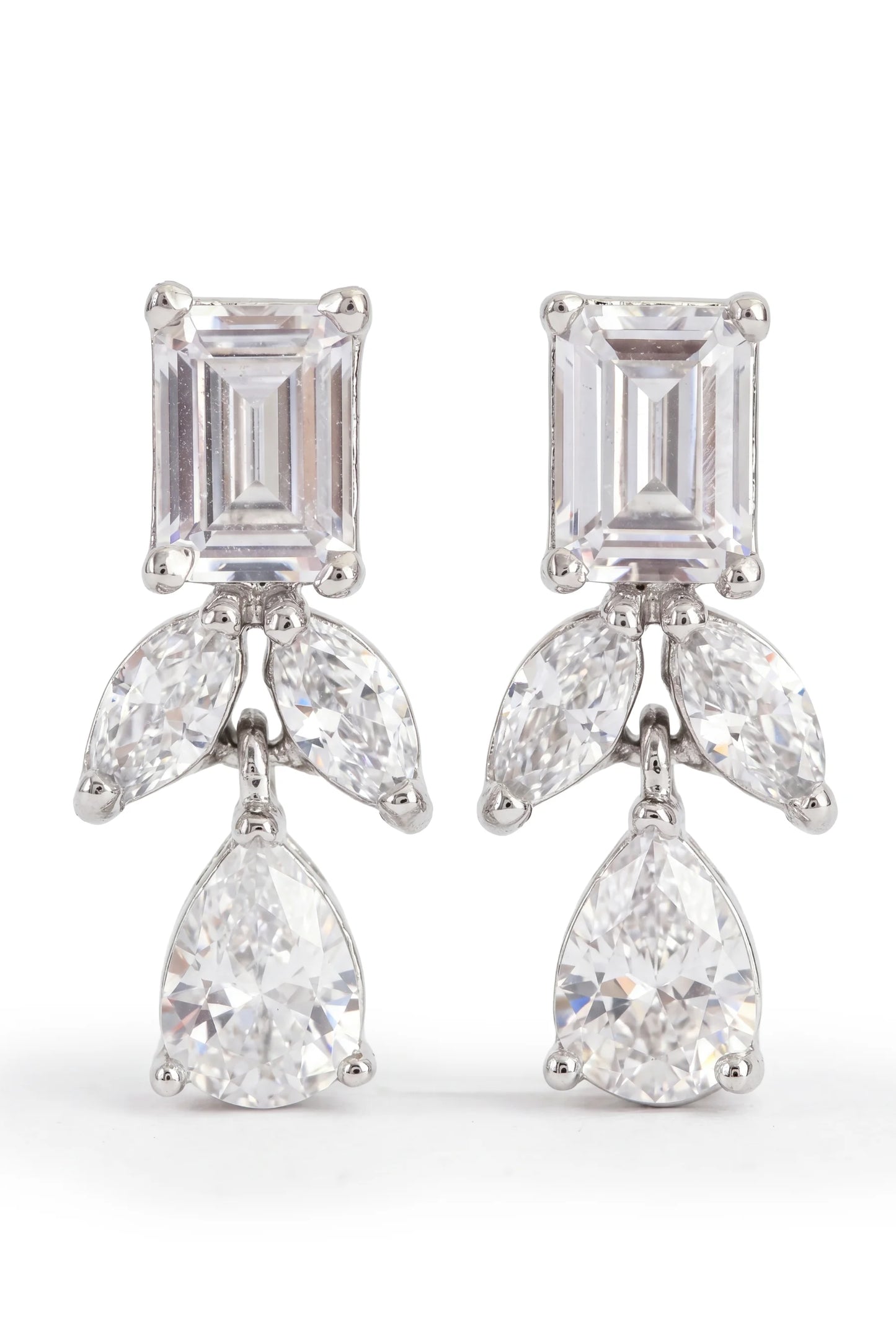 7 AM - Mix Diamonds Sunrise Sprig Cygnet Diamond Earrings