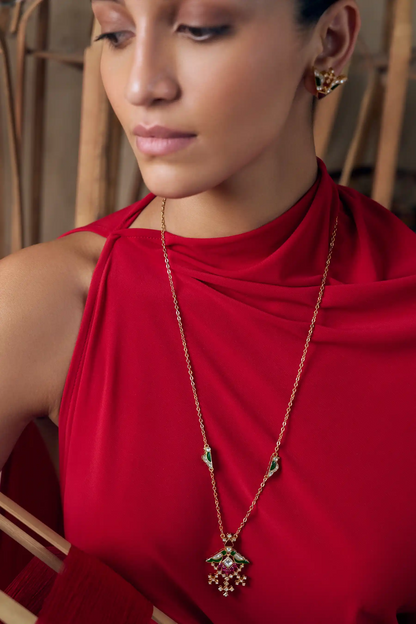 Preyasi Polki Meenakari Necklace Set