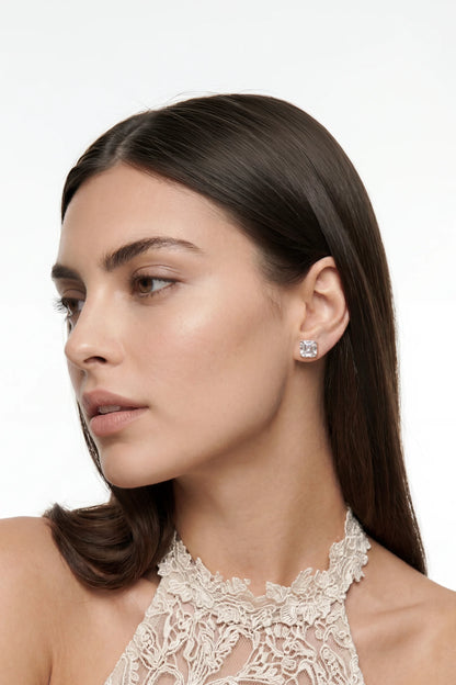 3 AM - Cushion Solitaire Cygnet Diamond Studs