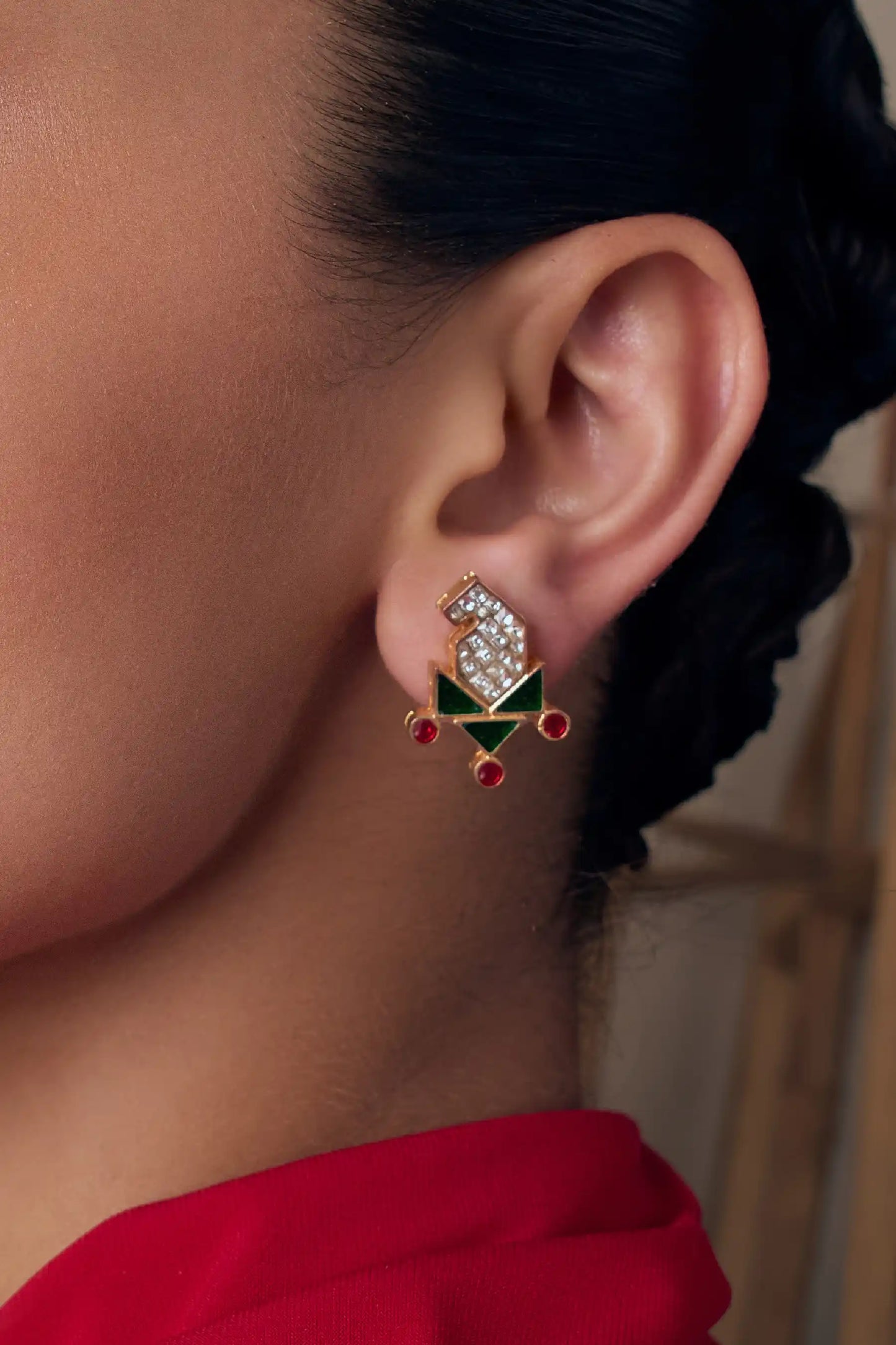 Vanika Polki Meenakari Earrings